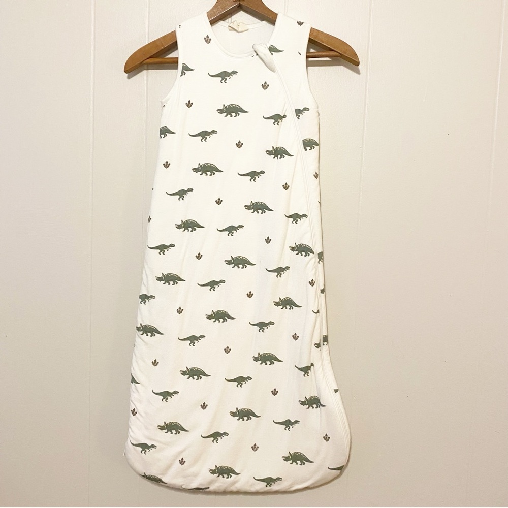 Kyte Baby Sleep Sack Size Medium 6-18 Months 1.0 TOG White w Green Dinosaur Dino